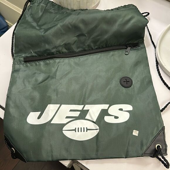 NWT - New York Jets Football Jawstring  Backpack - Picture 1 of 6